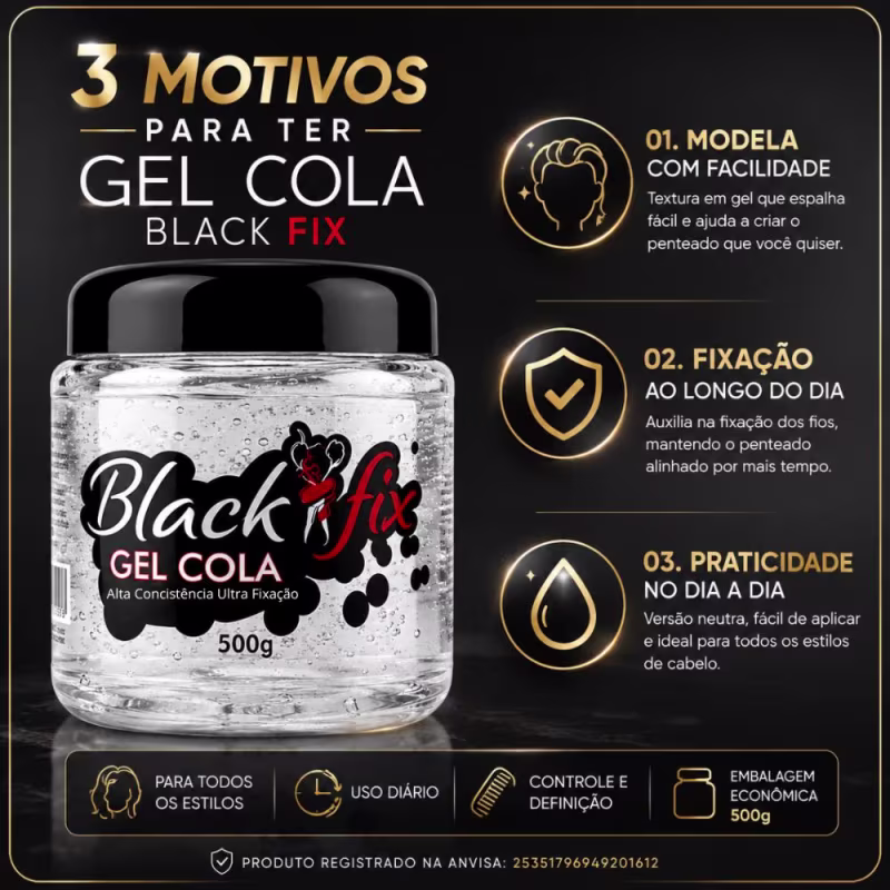 Gel Cola Black Fix 500g
