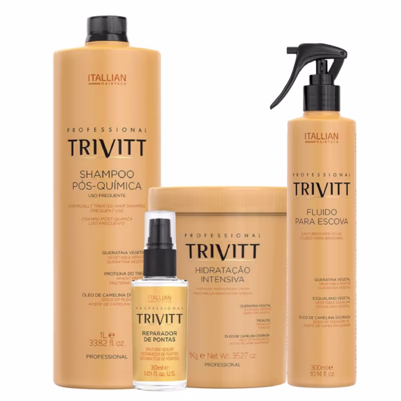 Trivitt Kit Profissional Hidratação Pós Química (4 Itens)