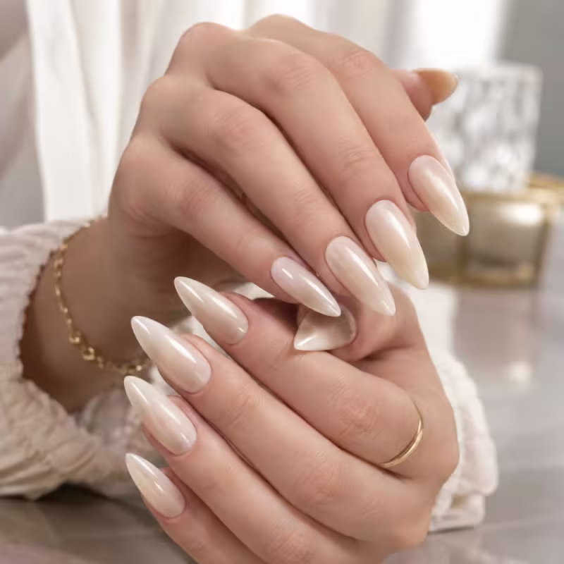 Unhas Postiças Naturais Belliz Stiletto Longo Com 24 Unidades Cód.2312