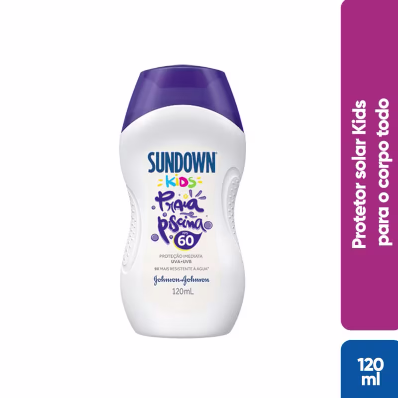 Sundown Praia e Piscina Kids FPS 60 - Protetor Solar 120ml