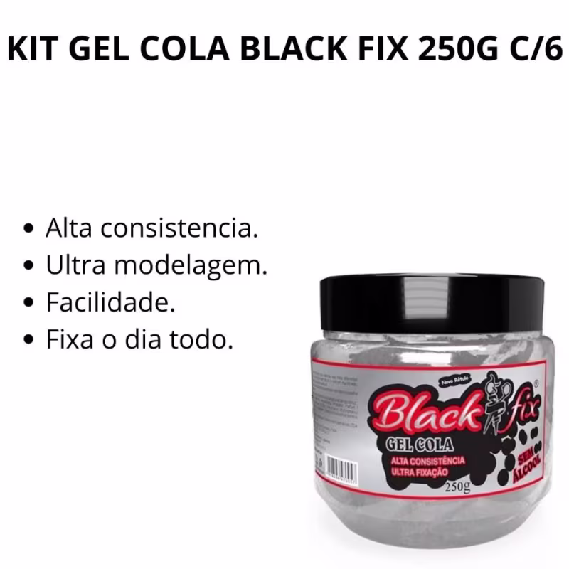 Kit Gel Cola Black Fix 250g C/6