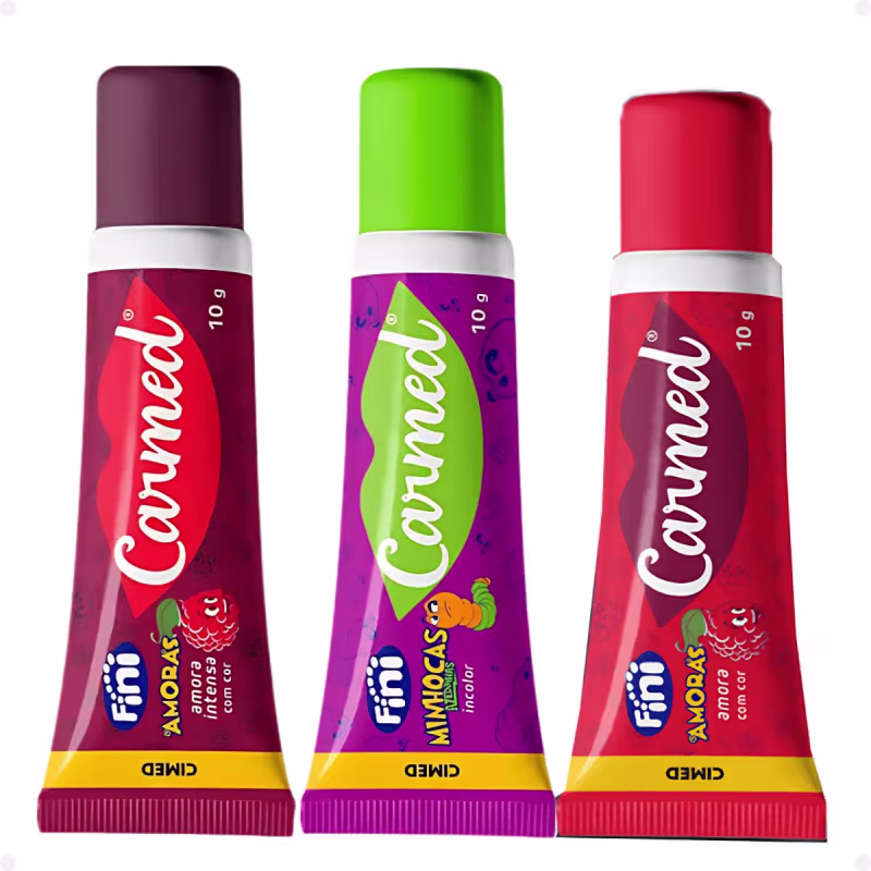 Kit Hidratante Labial Carmed Fini:  Amora Intensa,  Amora e Minhoca incolor