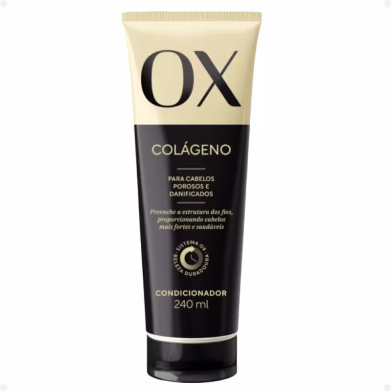 Kit Ox Colágeno: Shampoo, Condicionador 240ml, Máscara e Sérum Tratamento Noturno