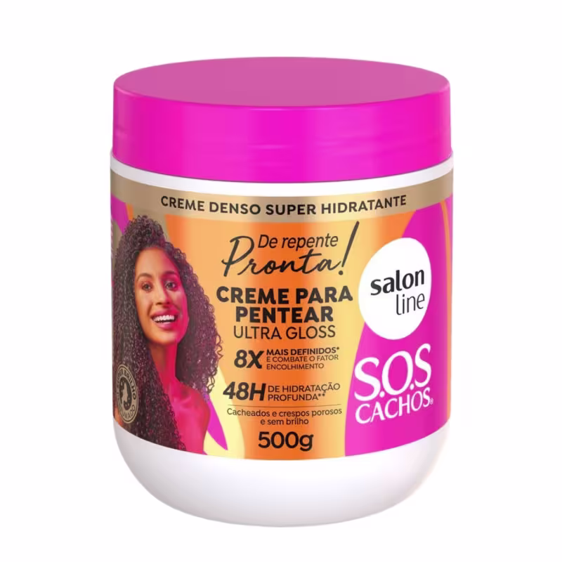 Creme para pentear Salon Line Sos Cachos De Repente Pronta! 500g