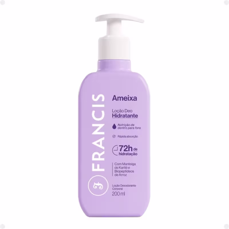 Loção Hidratante Corporal Francis Ameixa, 200ml.