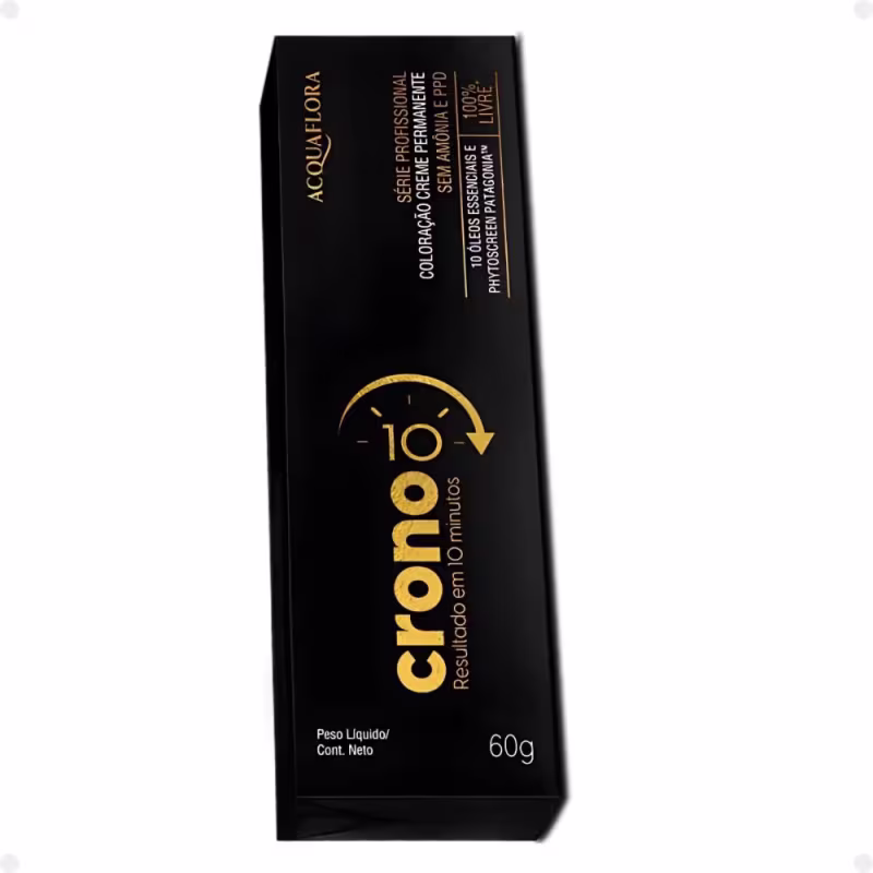 Acquaflora Crono 10 Minutos 1.0 Preto - Coloração Creme Permanente 60g