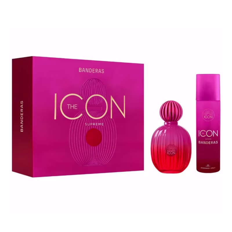 Conjunto The Icon Woman Supreme Banderas For Her Eau de Parfum 100ml + Desodorante 150ml