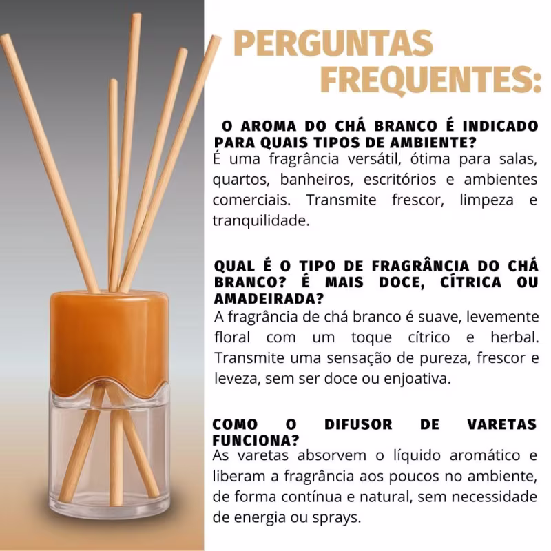 Kit Coala: 3 Difusores De Aromas Chá Branco 100ml