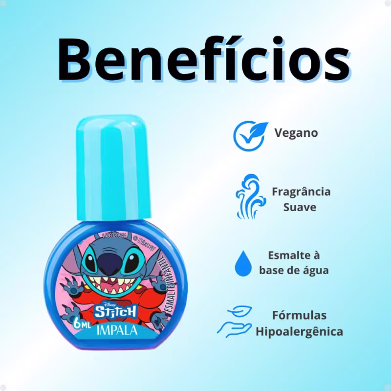 Esmalte Infantil Impala Disney Stitch Experiência 626 6ml