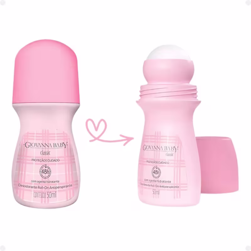 Kit Giovanna Baby: 4 Desodorante Roll-On Classic