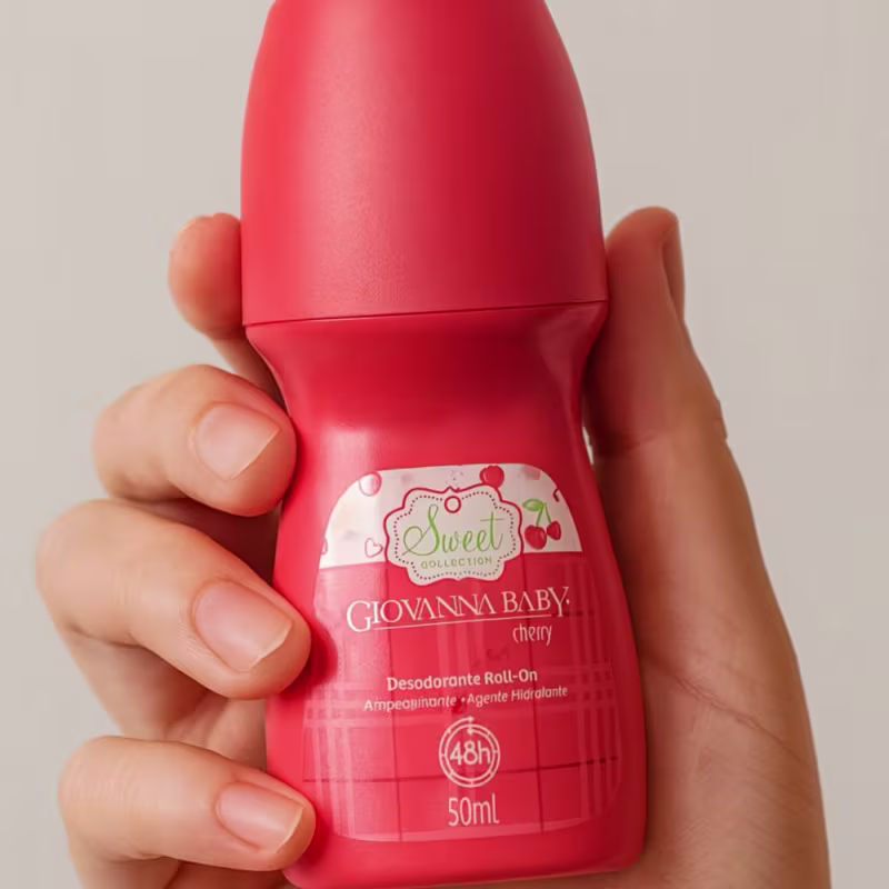 Kit Giovanna Baby: 4 Desodorante Roll-On Cherry