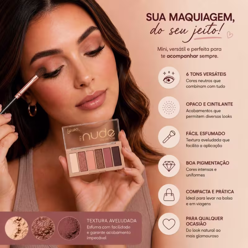 Paleta de Sombras Luisance Mini Nude Essence L3286