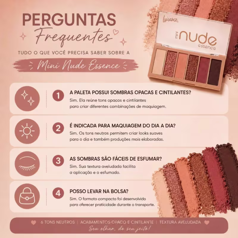 Paleta de Sombras Luisance Mini Nude Essence L3286