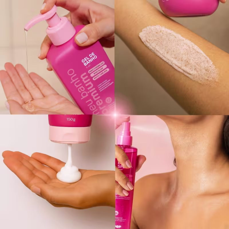 Kit LabPop by Labotrat It Girl: Gel de Banho, Mousse Esfoliante, Hidratante Corporal e Body Splash