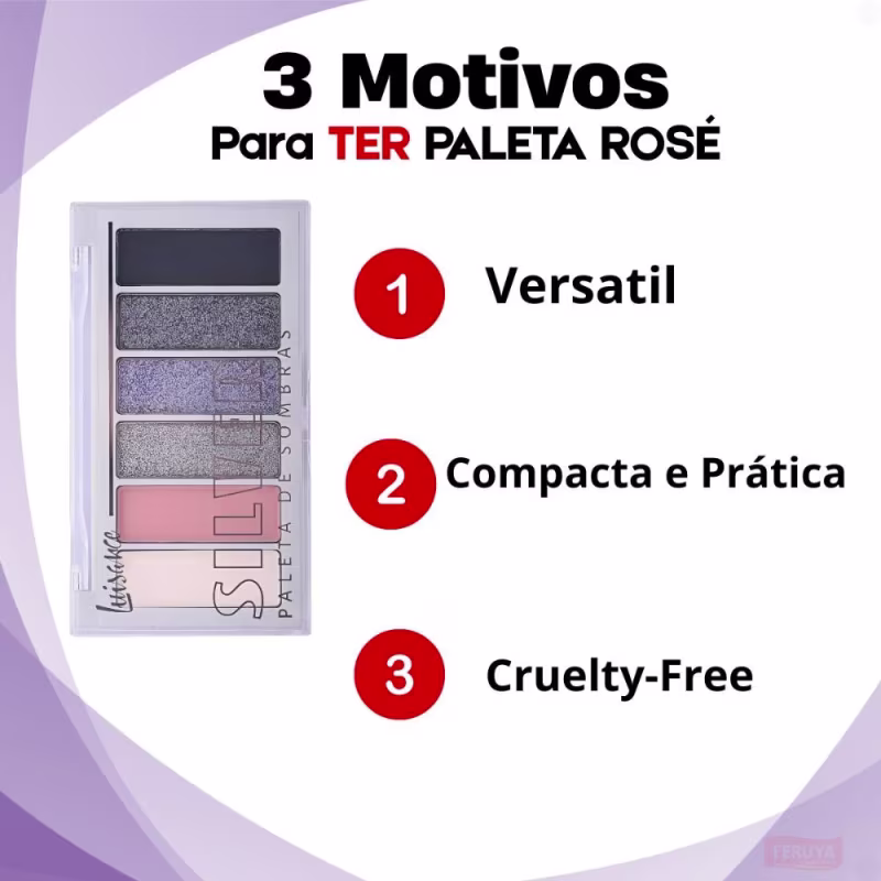 Paleta de Sombras Luisance Silver 6 Cores L3236