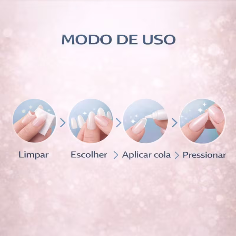 Unhas Postiças Broadway Kiss Ny Classic Naturals Stiletto Longo Power Bbn05b