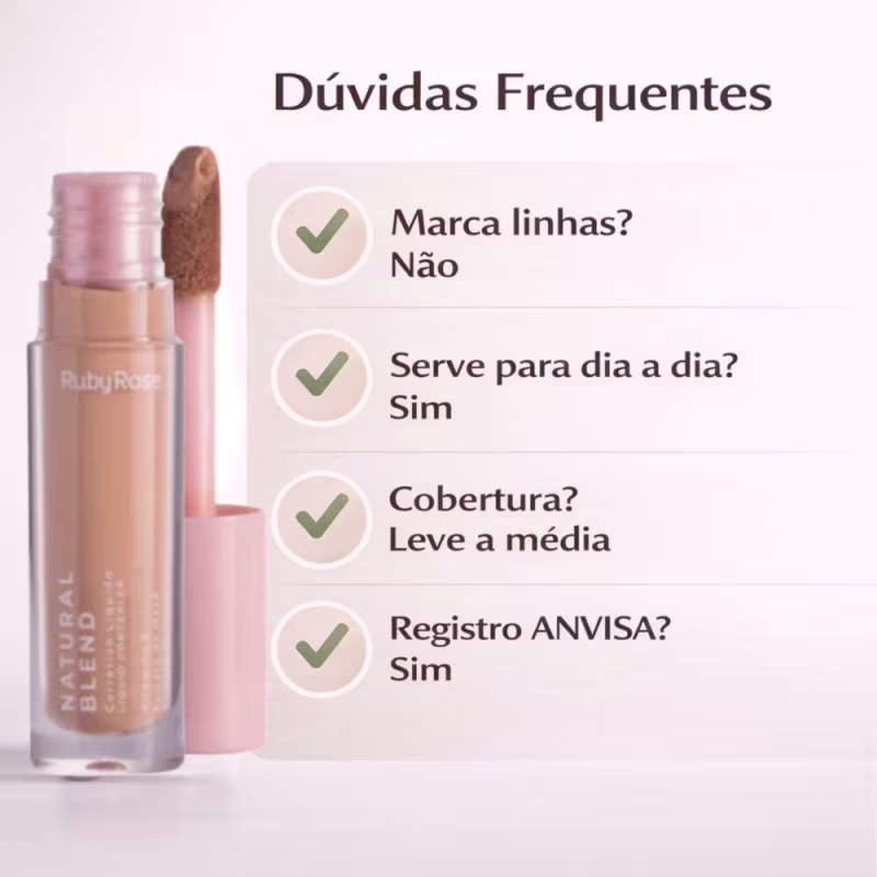 Corretivo Líquido Ruby Rose Natural Blend C60 Hb-m600-6