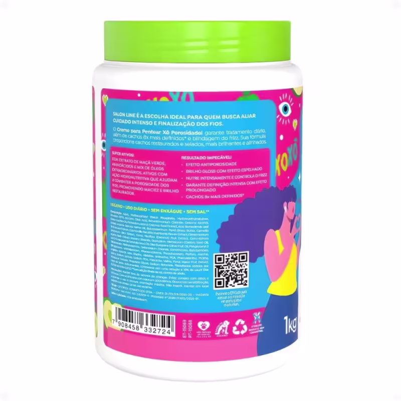 Creme Para Pentear Salon Line Definição Xô Porosidade 1kg