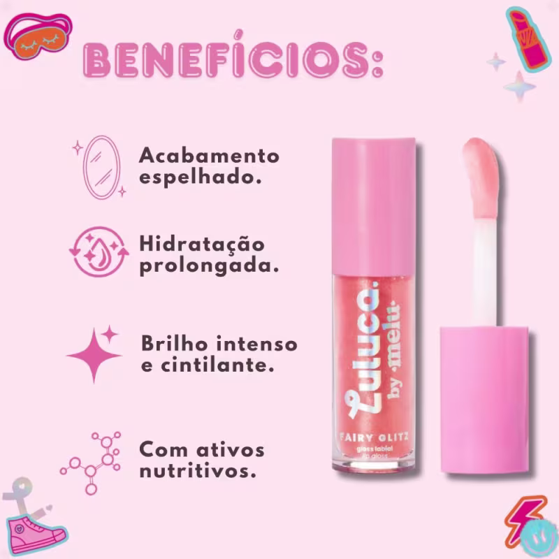 Gloss Labial Luluca By Melu Fairy Glitz Rr-l6411