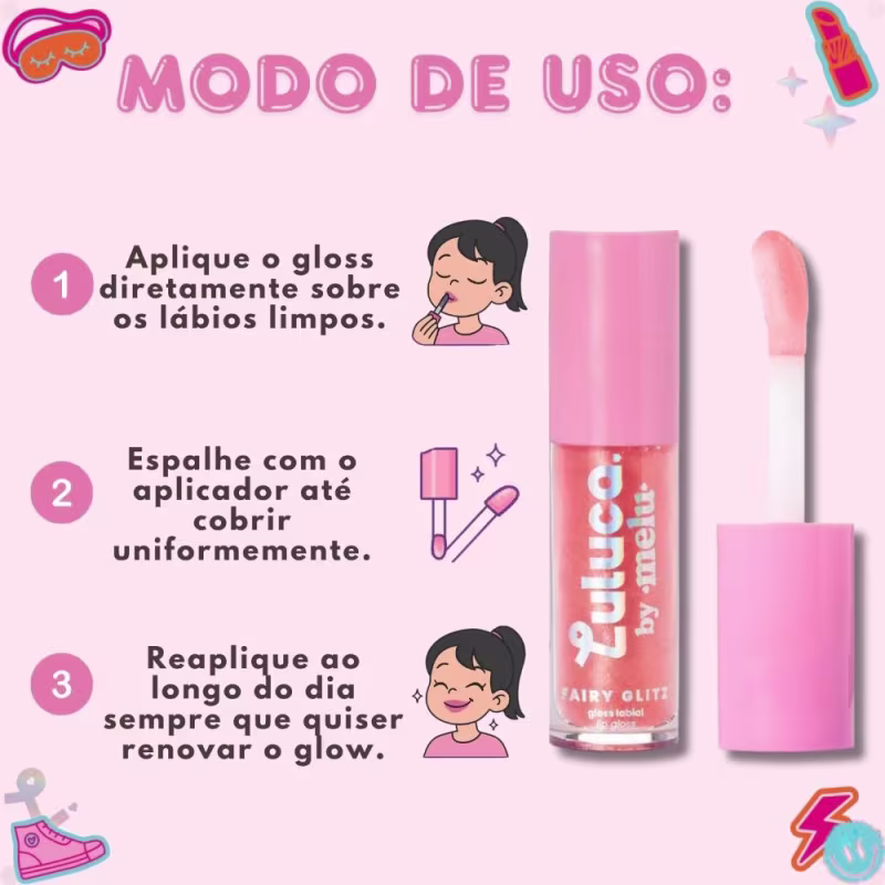 Gloss Labial Luluca By Melu Fairy Glitz Rr-l6411