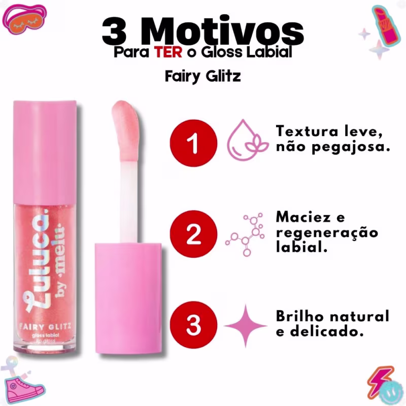 Gloss Labial Luluca By Melu Fairy Glitz Rr-l6411