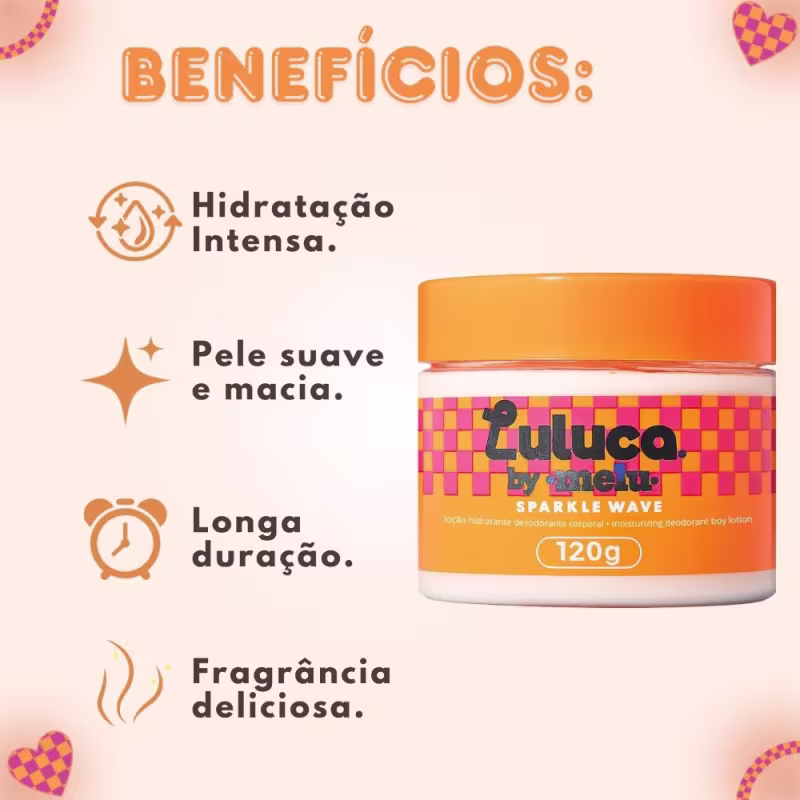 Loção Hidratante Corporal Luluca By Melu Sparkle Wave Brownie Bae 120g Rr-B5002-1