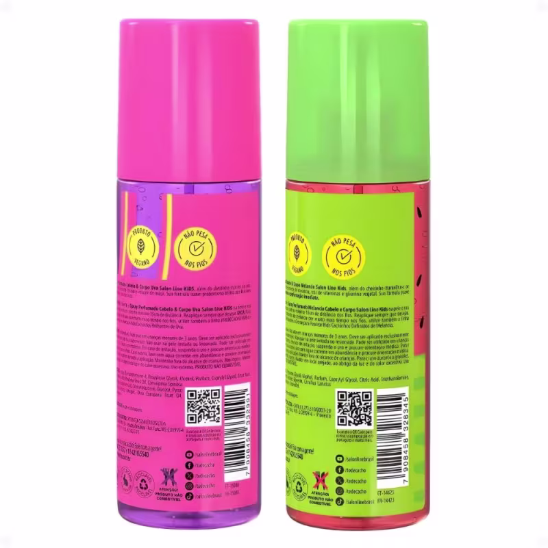 Kit Salon Line Body Splash Cabelo e Corpo: 4 Xêrosa + 2 Kids 200ml