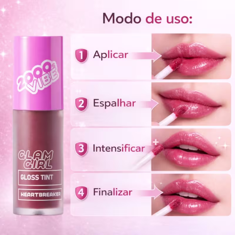 Gloss Tint Ruby Rose Popstar Glam Girl Heartbreaker Hb-l6603-4