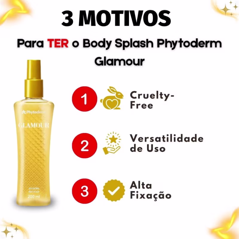 Body Splash Phytoderm Glamour Deo Colônia 200ml