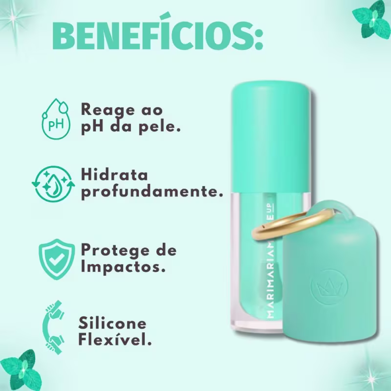 Kit Mari Maria Makeup: Gloss Labial Lip Juice Menta e Case Menta