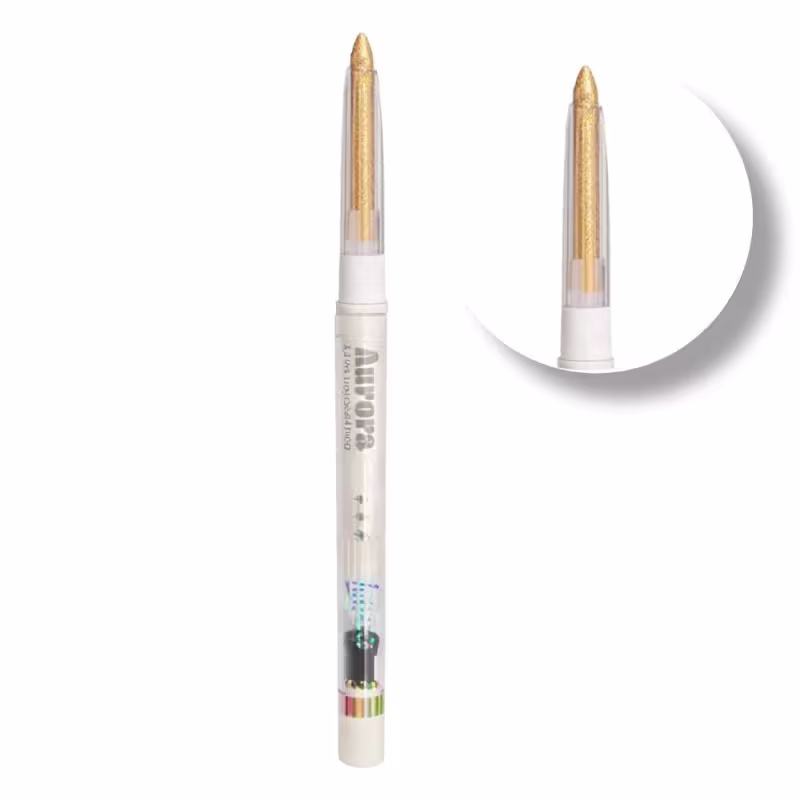 Lápis Holográfico Para Olhos Luisance Aurora Com Apontador Dourado Ref. L17005