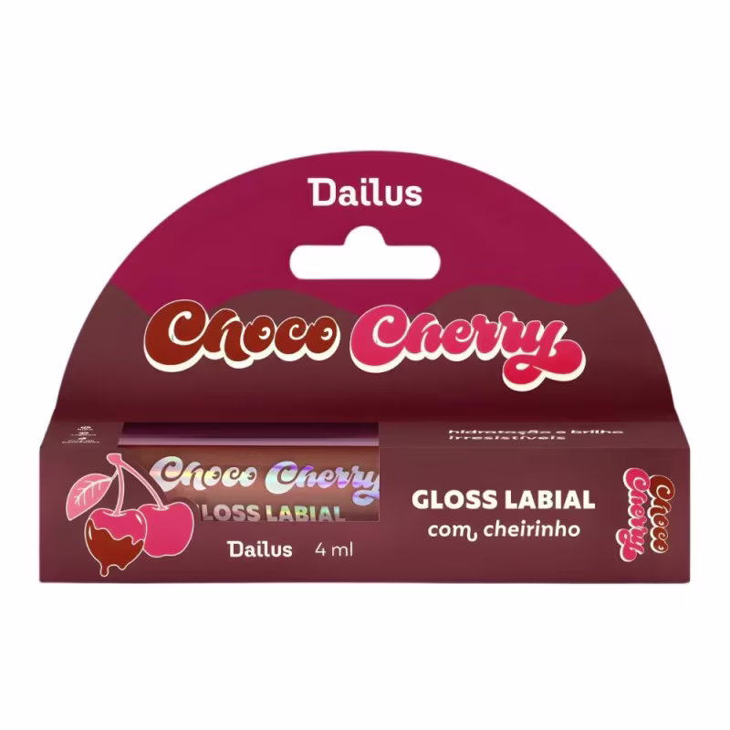 Kit Dailus Choco Cherry Mocha Mousse: Gloss Labial 4ml e Esmalte Cremoso 8ml