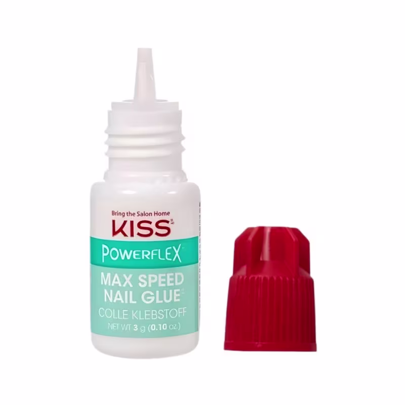 Kit Kiss New York: Unhas Postiças Quadrado Curto Lipstick e Cola De Unhas 3g