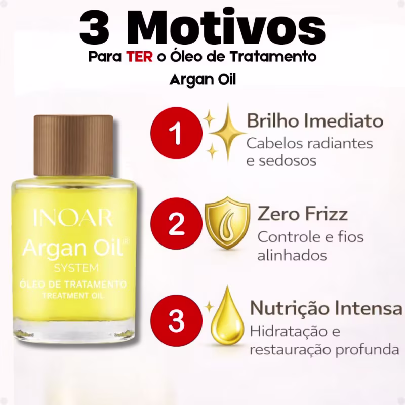 Kit Inoar Argan Oil: 6 Óleo De Tratamento 7ml