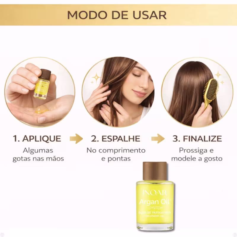 Kit Inoar Argan Oil: 6 Óleo De Tratamento 7ml
