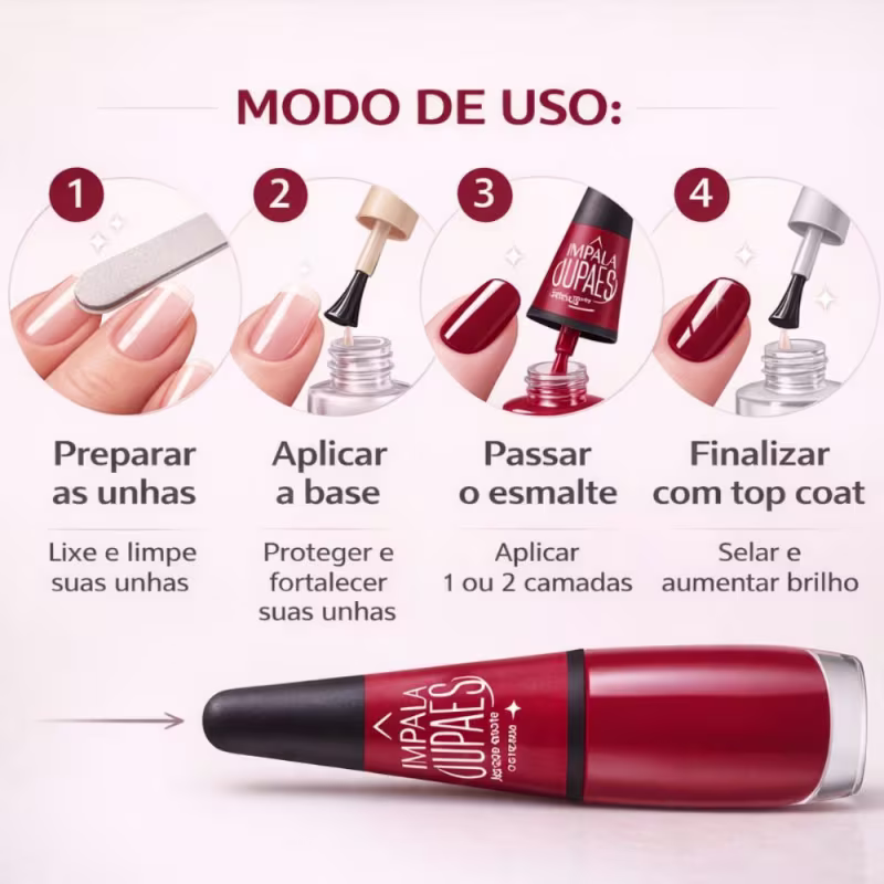 Esmalte Cremoso Impala Ju Paes Virando O Jogo Xeque-Mate 7,5ml