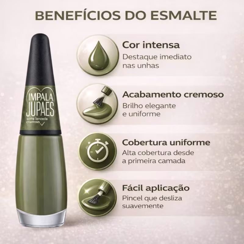 Esmalte Cremoso Impala Ju Paes Virando O Jogo Sorte Lançada 7,5ml