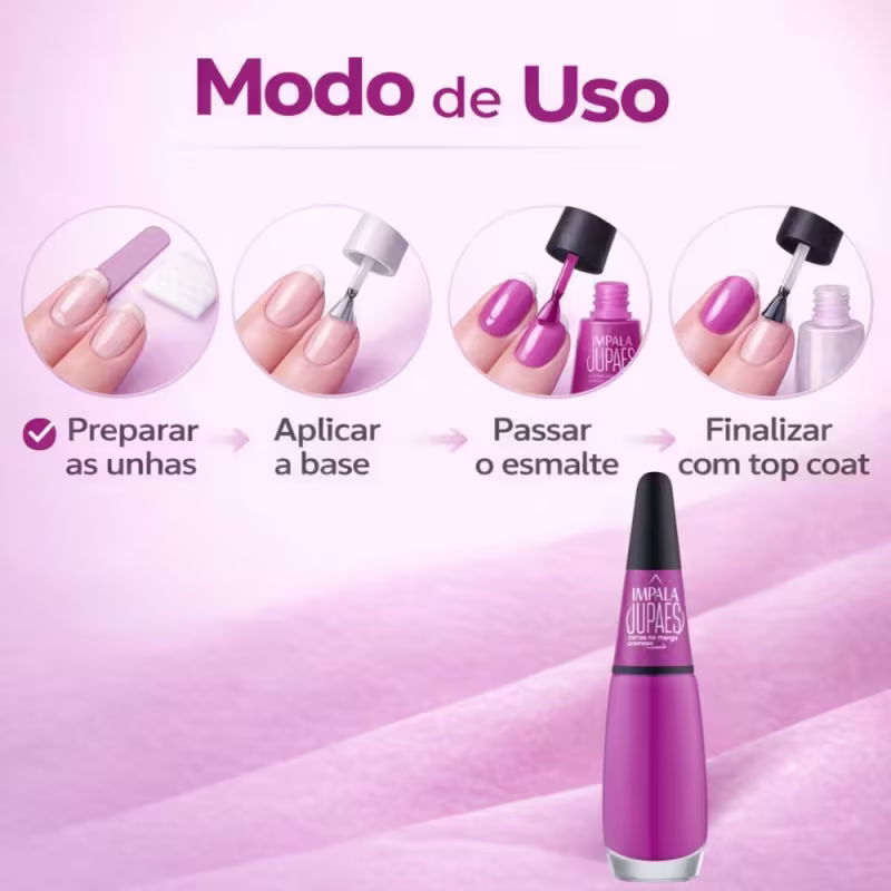 Esmalte Cremoso Impala Ju Paes Virando O Jogo Cartas Na Manga 7,5ml