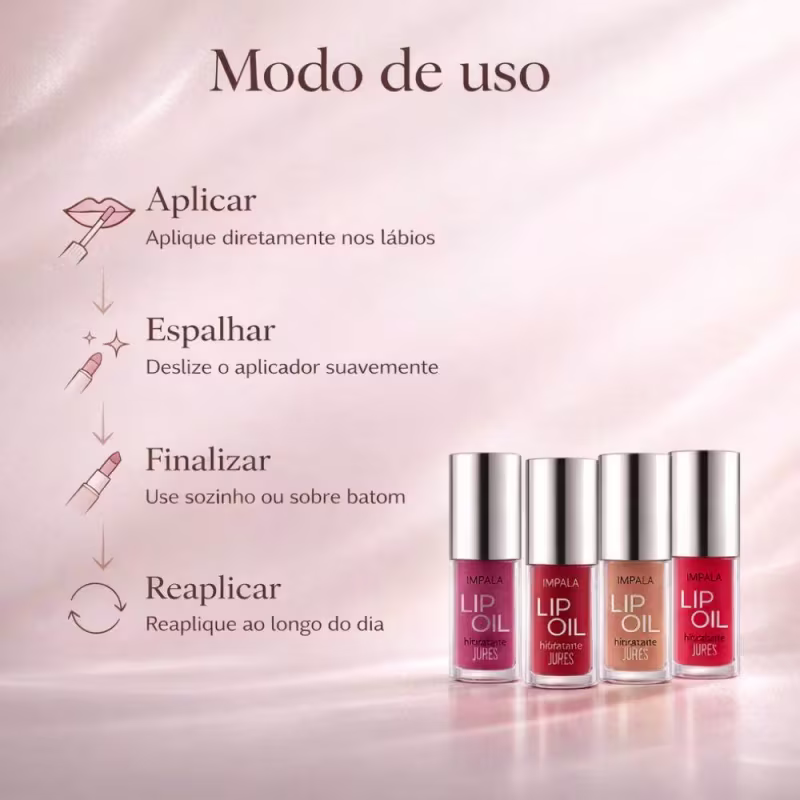 Kit Impala Ju Paes Virando O Jogo Lip Oil Com 4