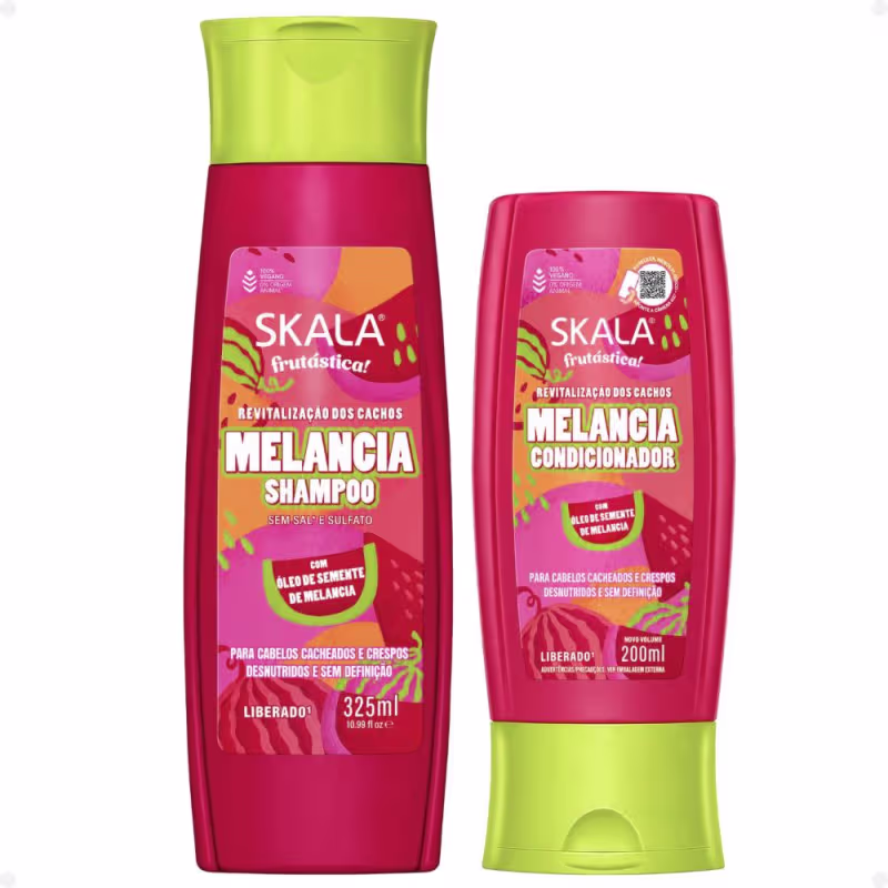 Kit Skala Frutástica Melancia: Shampoo 325ml e Condicionador 200ml