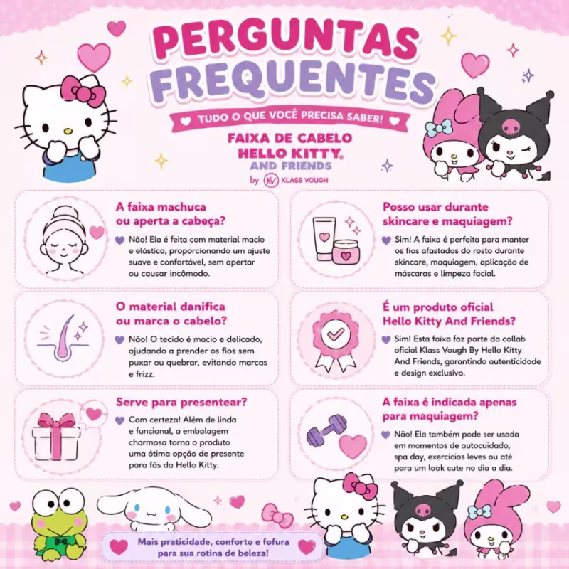 Faixa De Cabelo Klass Vough By Hello kitty And Friends Hair Band Vbhk-02b