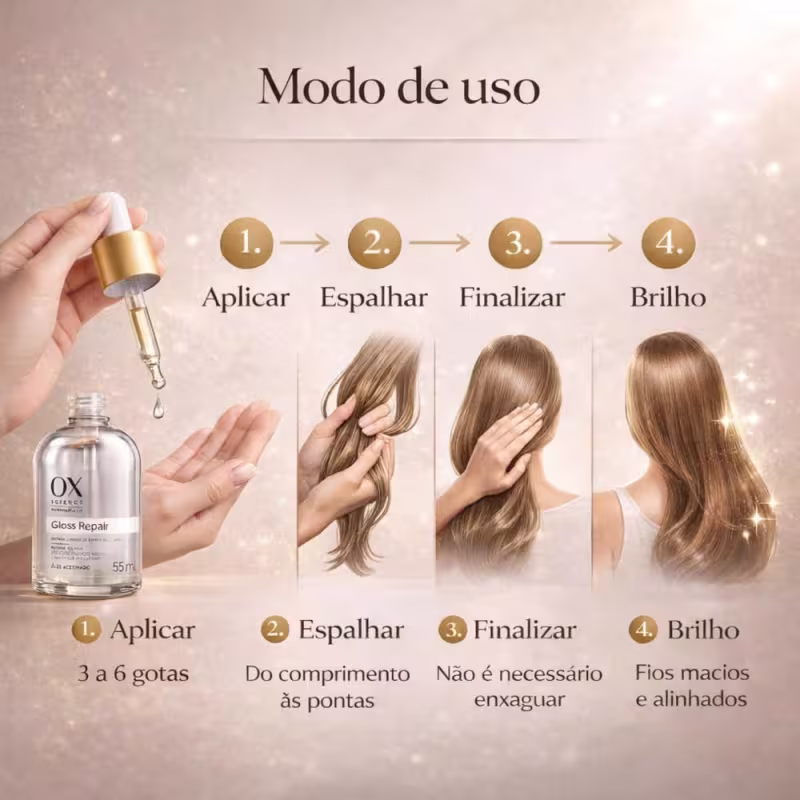 Óleo Acetinado Ox Science Mari Maria Hair Gloss Repair 55ml
