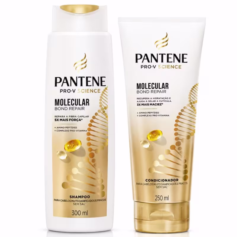Kit Pantene Molecular Bond Repair: Shampoo 300ml e Condicionador 250ml