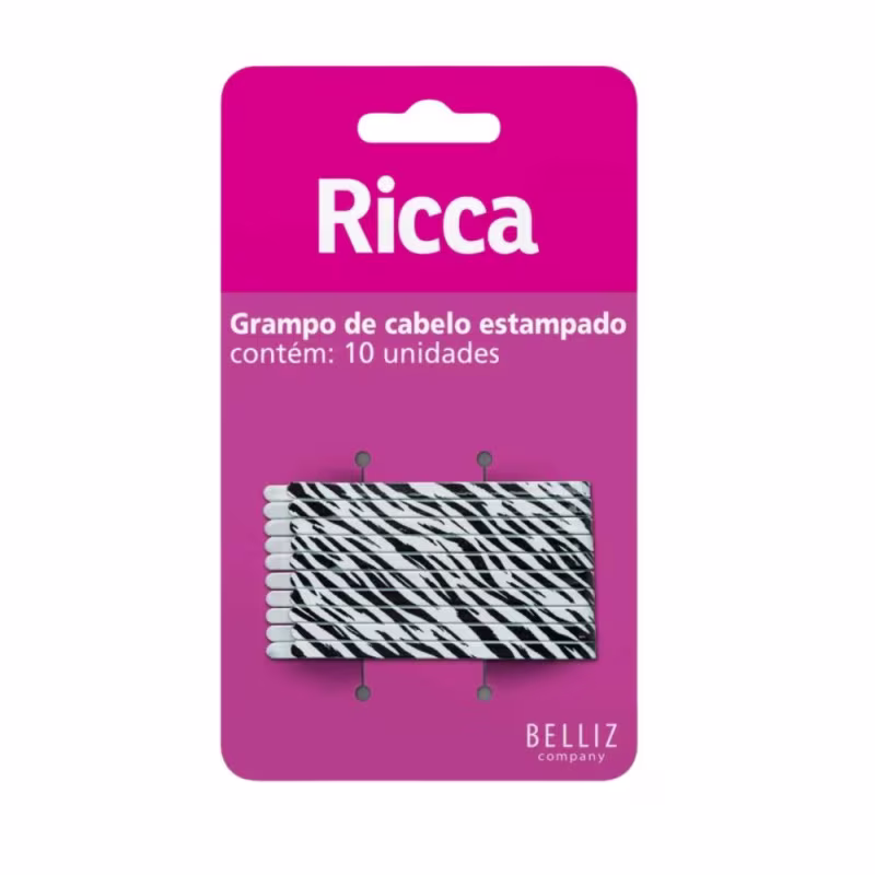 Grampo de Cabelo Ricca Style Zebra Cód.1032