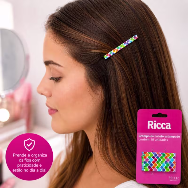 Grampo de Cabelo Ricca Style Connection Cód.1034