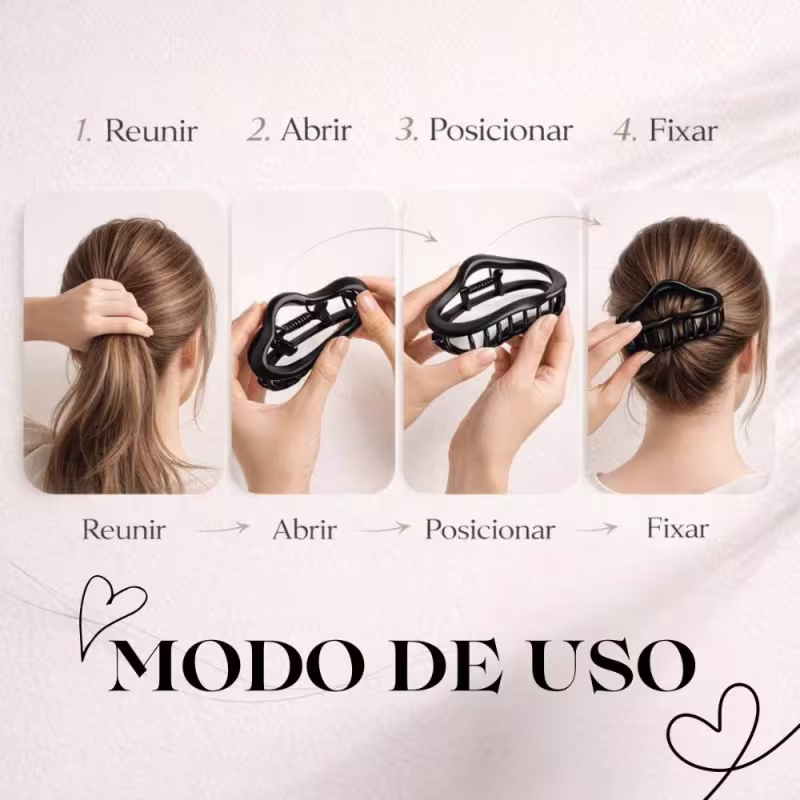 Piranha Para Cabelo Proart Metal Black Nuvem Pdc65b