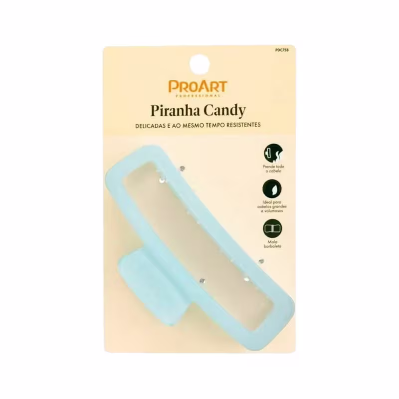 Piranha Para Cabelo Proart Candy Azul Pdc75b