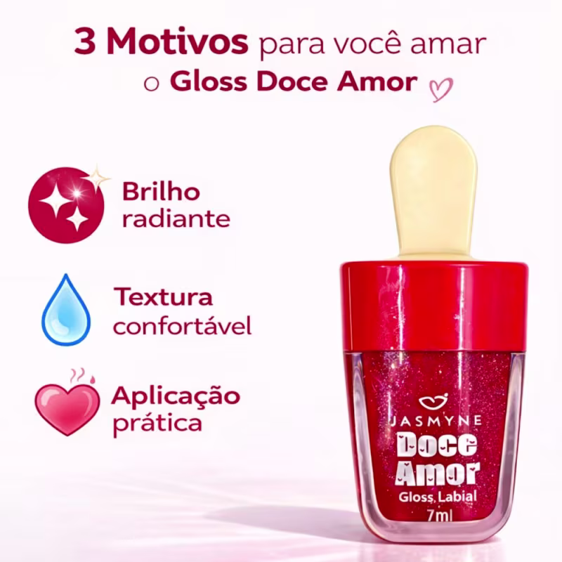 Gloss Labial Jasmyne Doce Amor 7ml Cor 05 Js00070