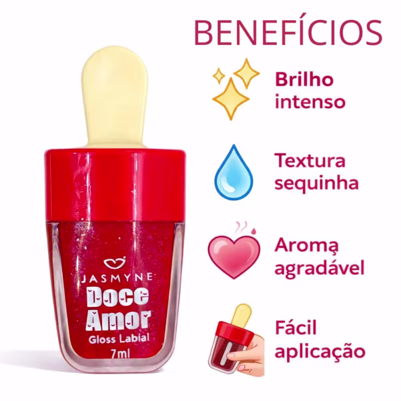 Gloss Labial Jasmyne Doce Amor 7ml Cor 05 Js00070