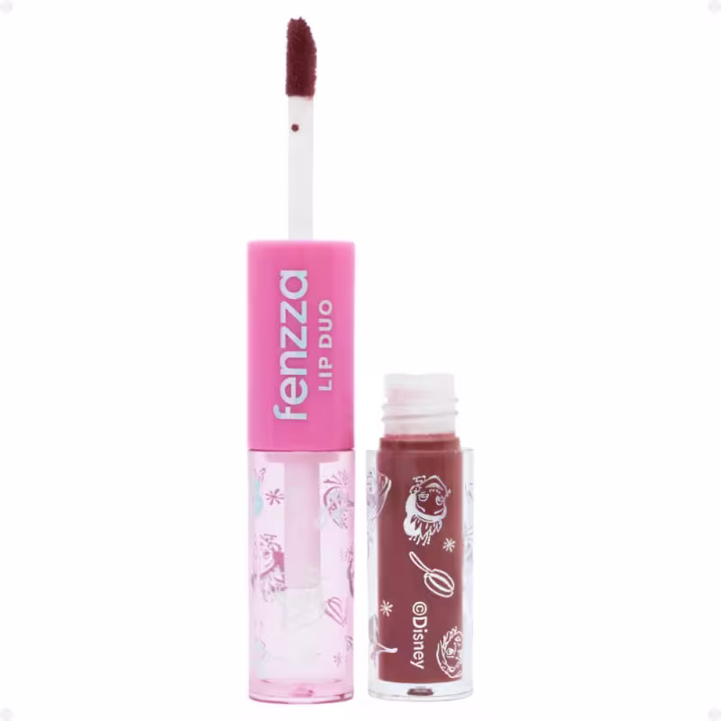 Lip Duo Batom e Gloss Fenzza Disney Princesa Velvet Spell Dis114